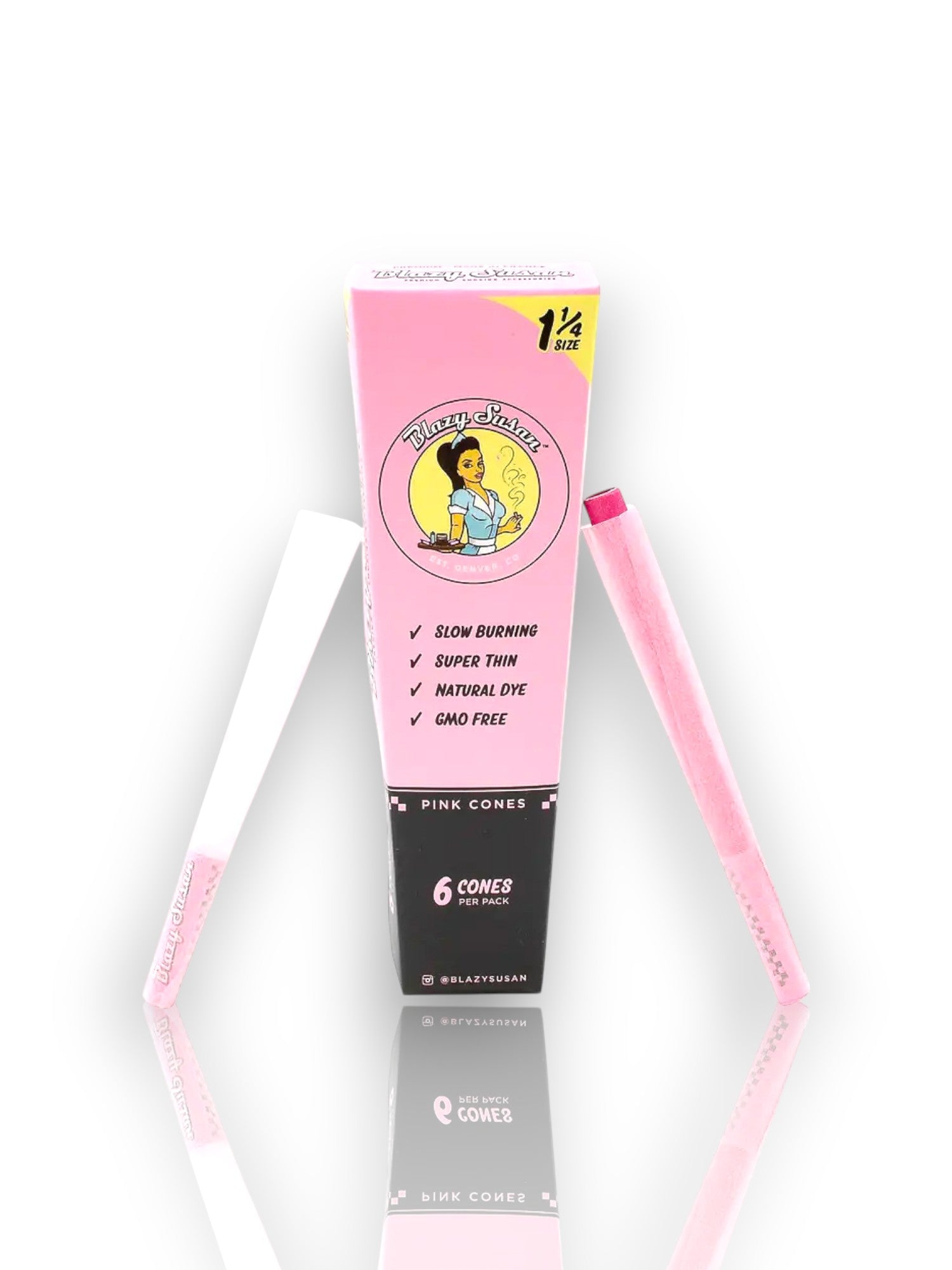 🔥 Conos de Papel Blazy Susan – Rosa & Morado 🔥
💜 Fuma con estilo, quema lento y saborea cada momento 💜