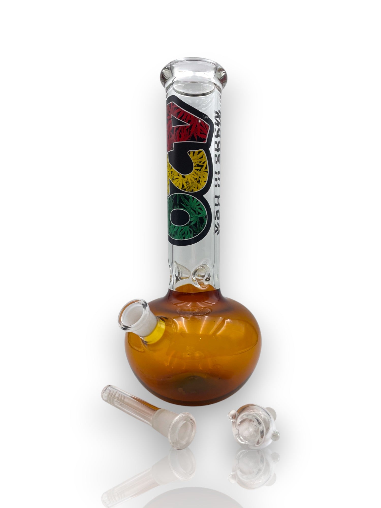 Image of 🔥 Bong de Cristal – Rasta 420 🔥
💚💛❤️ Vibra al ritmo del reggae con cada calada 💚💛❤️