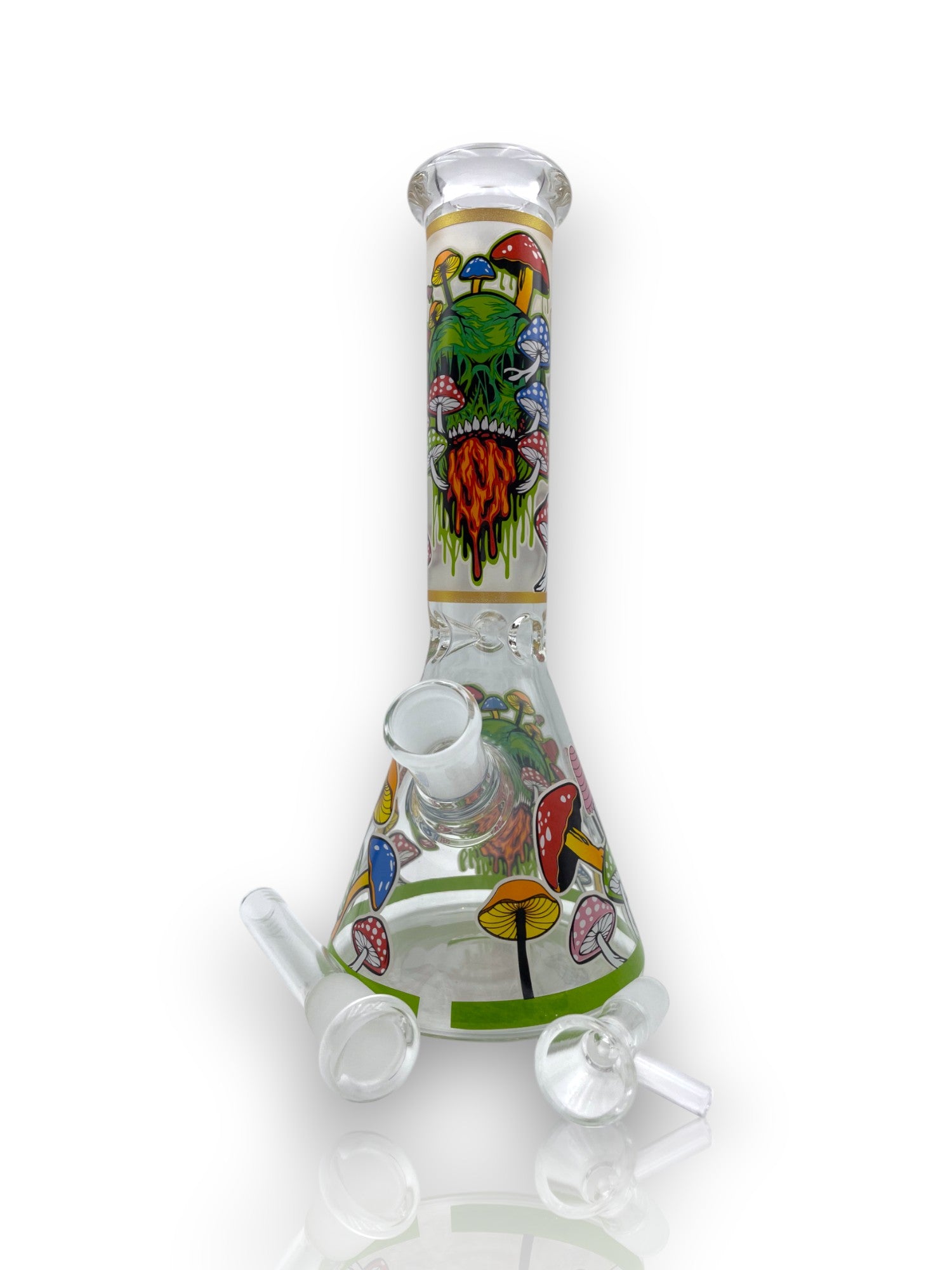 Image of 🍄🔥 Bong de Cristal – Trippy Skull🔥🍄
🌈 Estética psicodélica con un diseño potente y lleno de color 🌈