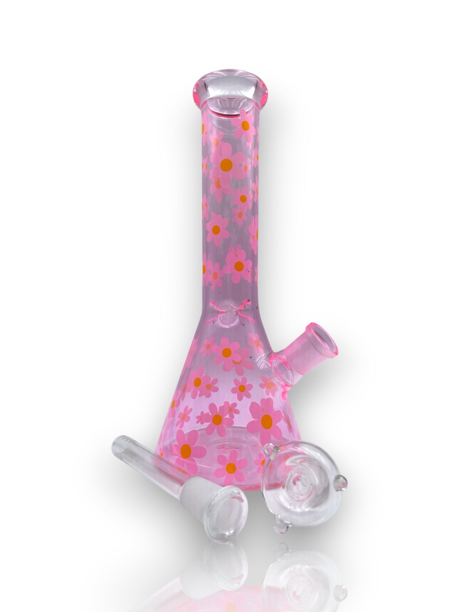🌸 Bong de Cristal – Pink Daisy Dreams 🌸
💕 Estilo floral, caladas suaves y una vibra totalmente rosa 💕