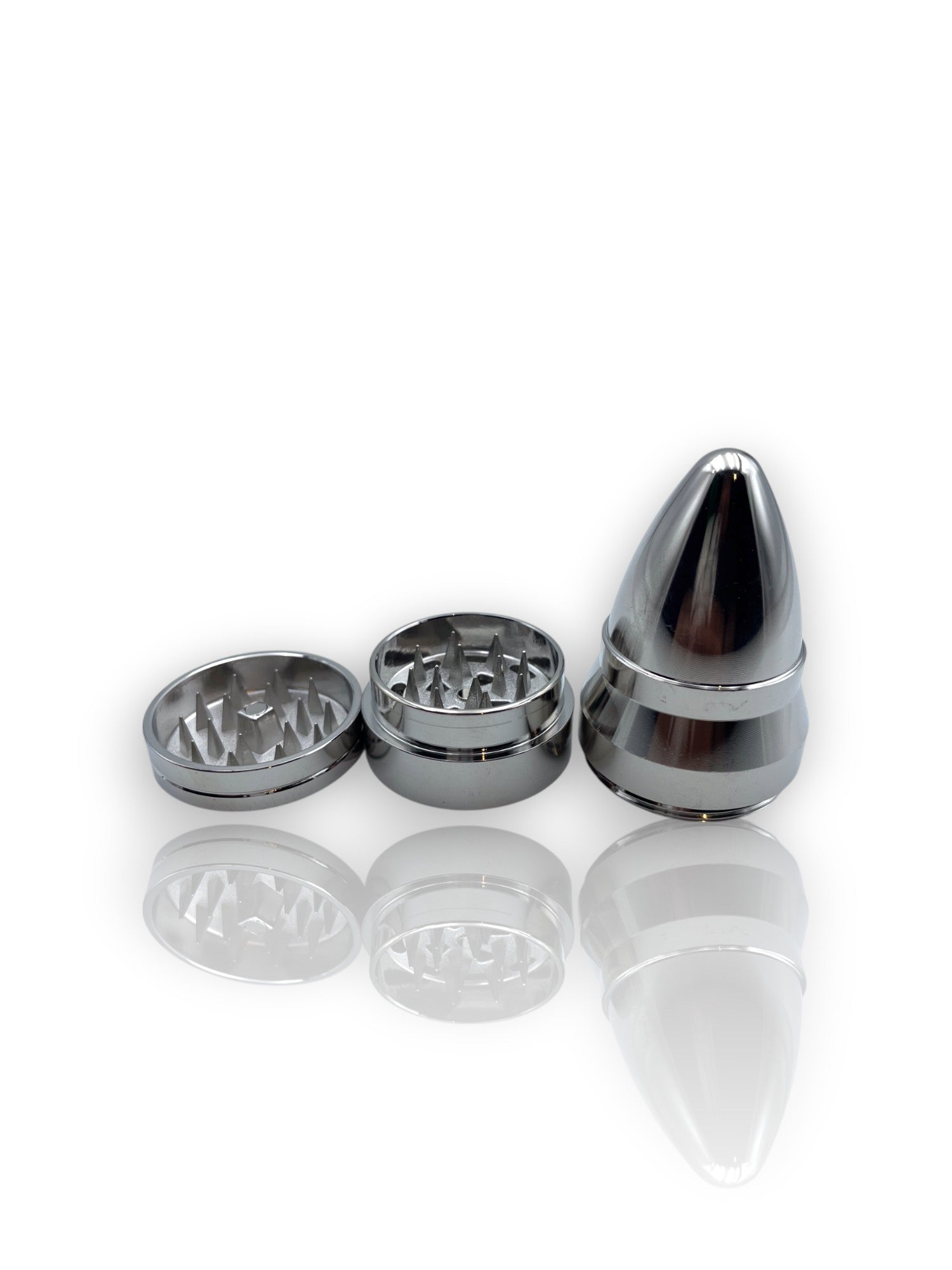 🔥 Grinder de Bala Cromada – Silver Strike 🔥
💥 Estilo pulido, potencia absoluta 💥
