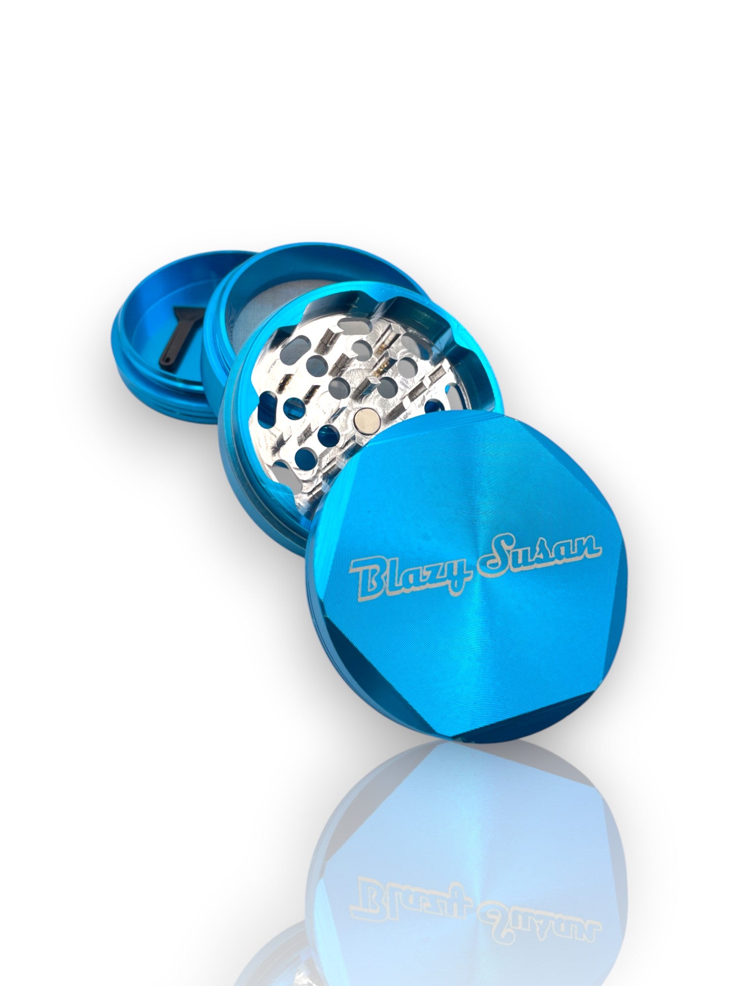 Image of 💠 Grinder Blazy Susan Metálico – Edición Azul Hexagonal 💠
🔹 Potencia, diseño y precisión de alto nivel 🔹