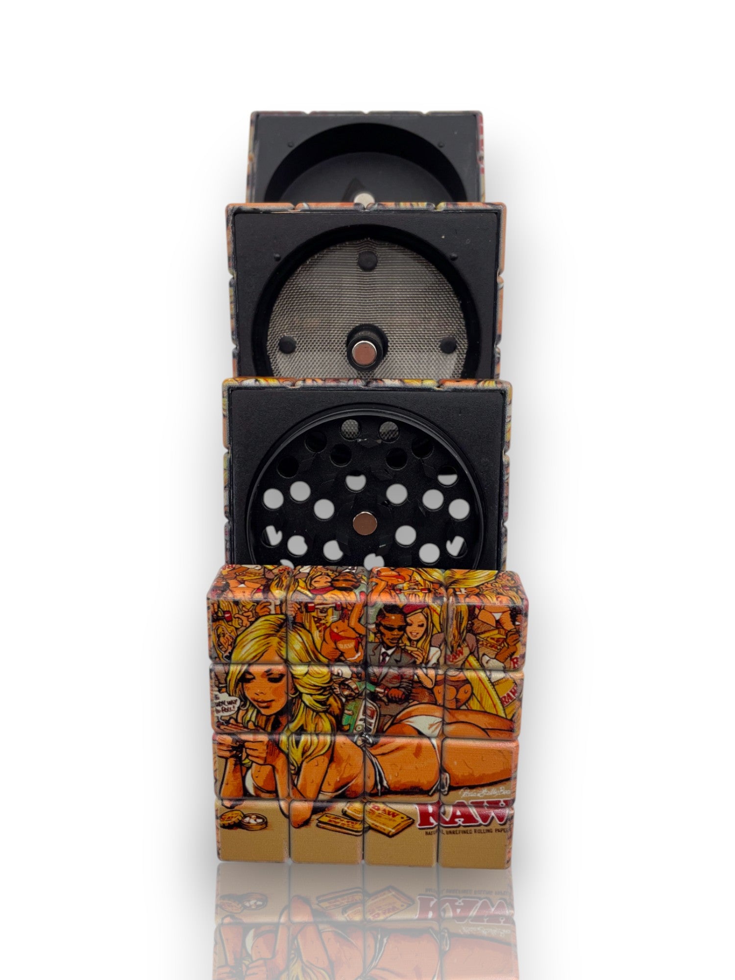 Image of 🧩 Grinder Cubo Rubik – Edición Puzzle Multicolor

🟥🟦🟨 Para los que quieren moler con estilo y nostalgia 🟩🟪⬜