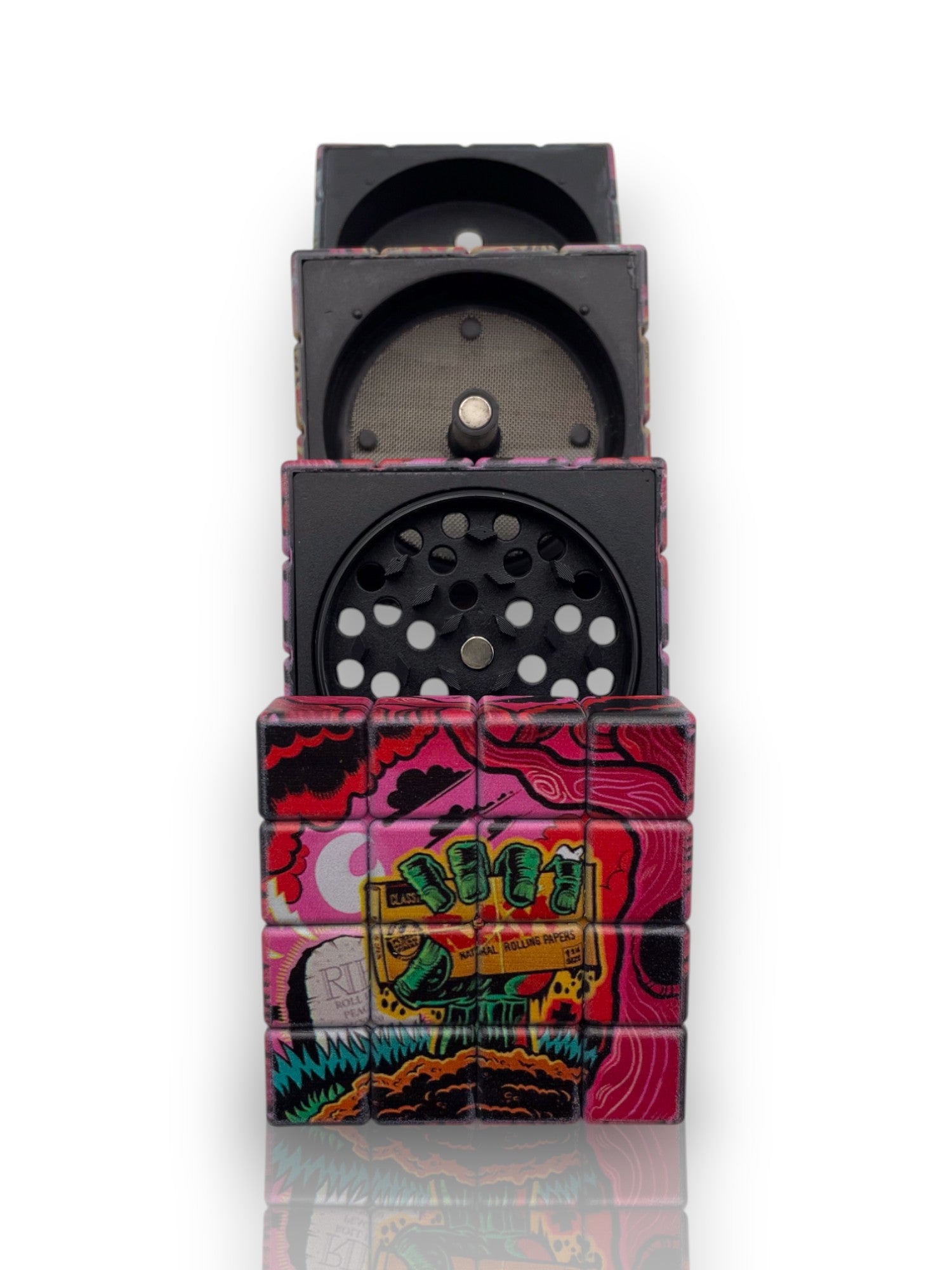 Image of 🧩 Grinder Cubo Rubik – Edición Puzzle Multicolor

🟥🟦🟨 Para los que quieren moler con estilo y nostalgia 🟩🟪⬜