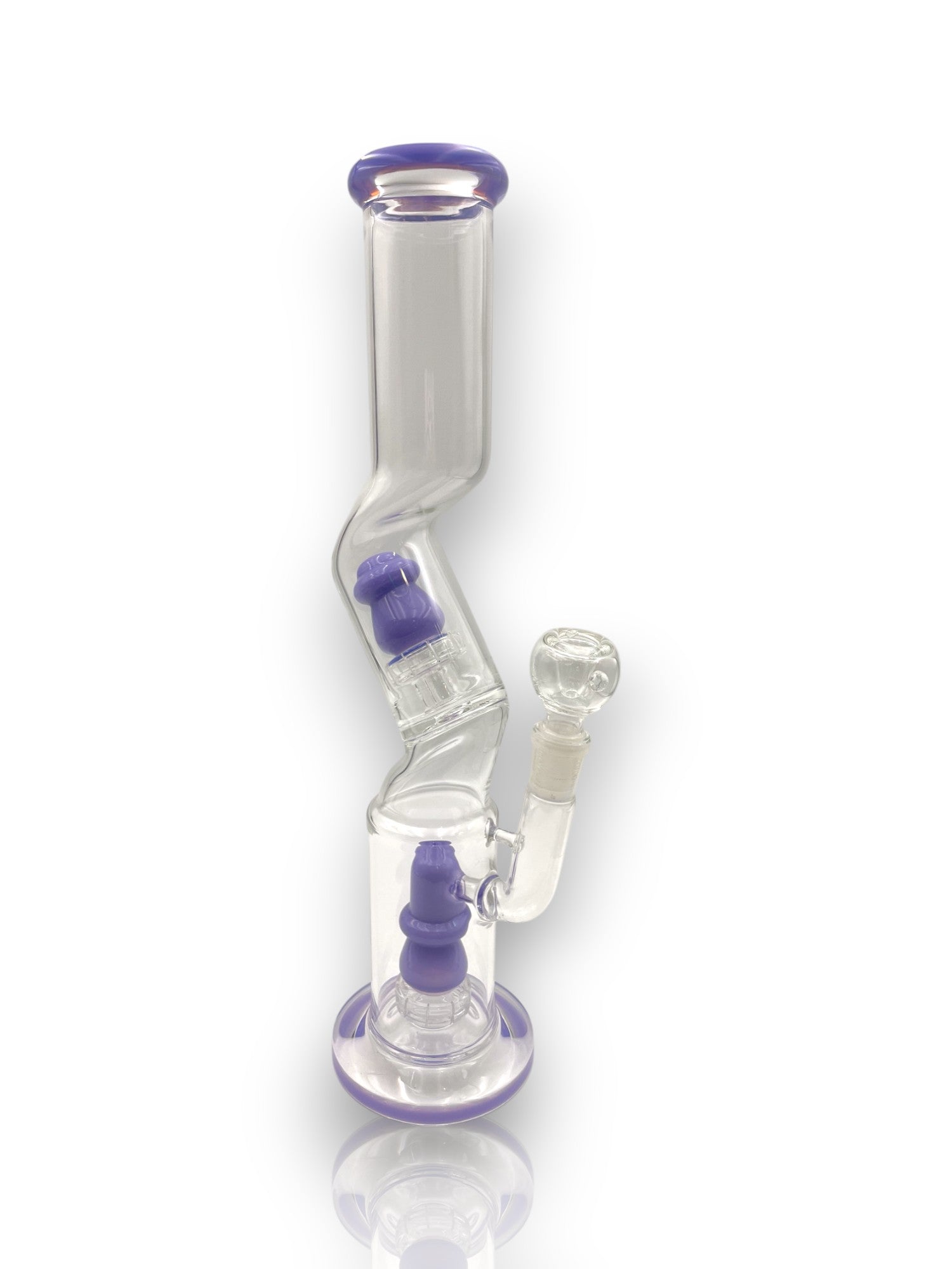 🟣 Bong de Cristal – ZigZag Purple 🟣
⚡ Diseño con curvas, caladas con estilo 💨